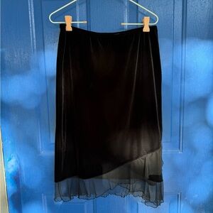 Medium Black Velvet Skirt